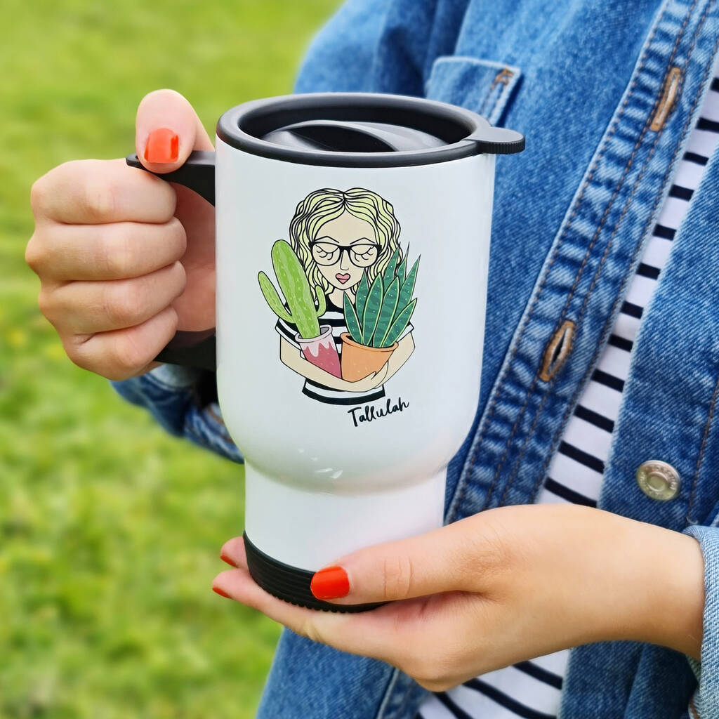 Personalised Plant Lady Travel Mug, 1 of 6