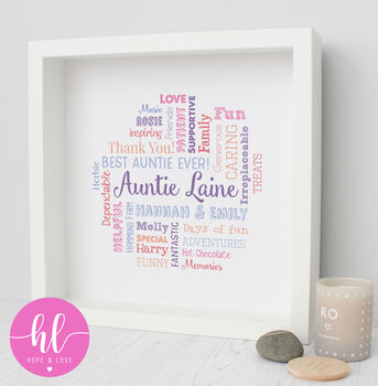 Personalised Word Art Christmas Gift For Her, 5 of 5