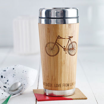 Personalised Wooden Bicycle Travel Mug, 2 of 6