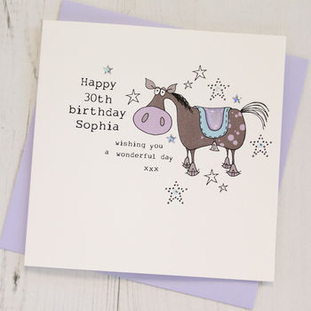 Personalised Horse Birthday Card, 2 of 2