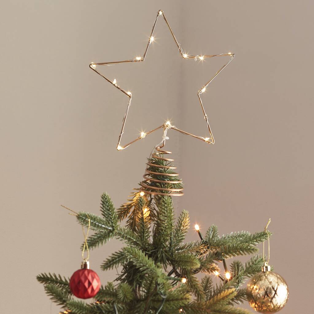 Gold Star Christmas Tree Topper With Lights By TheLittleBoysRoom