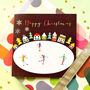 Ice Skaters Christmas Card, thumbnail 3 of 3