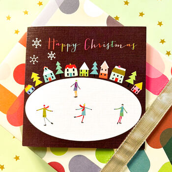 Ice Skaters Christmas Card, 3 of 3