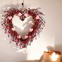 Valentine's Red And Pink Heart Shape Twig Wreath, thumbnail 9 of 10