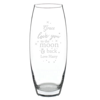 Personalised 'Love You To The Moon And Back' Bullet Vase, 3 of 3