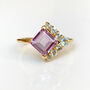 Gold Vermeil Amethyst And Blue Topaz Ring, thumbnail 1 of 7