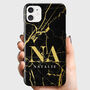 Personalised Gold Black Marble Phone Case, thumbnail 1 of 6