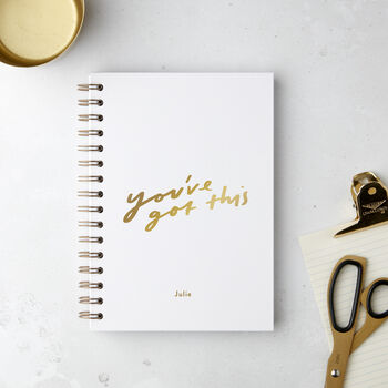 You've Got This Hardback Personalised Notebook, 4 of 8