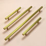 Brass Matt Solid Knurled T Bar Kitchen Cupboard Handles, thumbnail 2 of 7