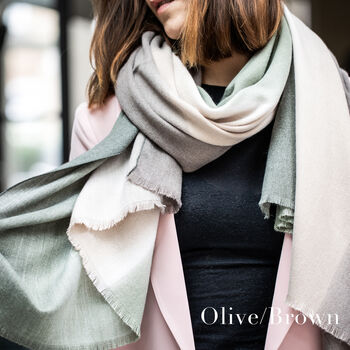Personalised Cashmere Blend Ombre Scarf, 3 of 11