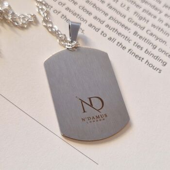 Personalised Silver ID Tag Necklace, 3 of 3