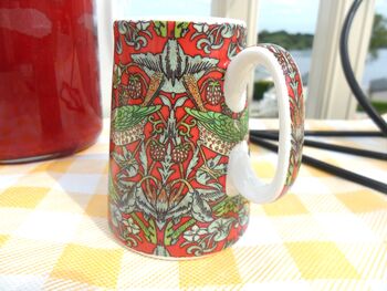 Cream Jug In Red Strawberry Thief Design, 4 of 8
