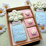 Personalised Mason Jar Cookie Bouquet Letterbox Gift, thumbnail 1 of 3