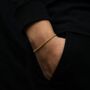 Gold And Silver Moon Cut Bead Chain Bracelet For Men, thumbnail 7 of 10