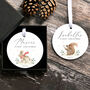 Personalised Baby’s First Christmas Ornament Ceramic Keepsake Bauble, thumbnail 4 of 11