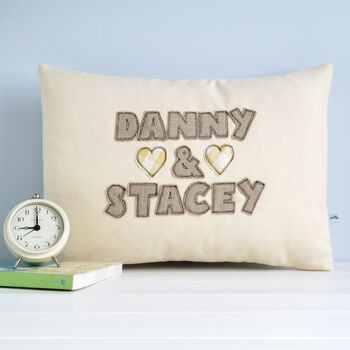 Personalised Couples Name Cushion Gift, 6 of 11