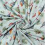 Robin Print Cotton Blend Scarf, thumbnail 1 of 7