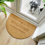 Personalised Half Moon House Number Indoor Doormat, thumbnail 4 of 7