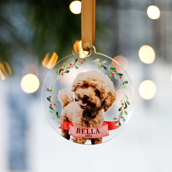 Personalised Puppy Dog's First Christmas Decoration, 4 of 6