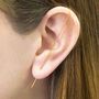 Sterling Silver Minimalist Ear Pin Earrings, thumbnail 8 of 9