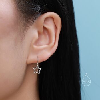 Sterling Silver Asymmetric Star And Moon Drop Earrings, 11 of 11