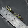 Smoky Quartz Peridot Earrings: Gold, Silver,Dangle Drop, thumbnail 2 of 6