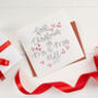'1st Christmas As Mr And Mrs' Personalised Script Card, thumbnail 1 of 3