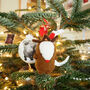 Reindeer Christmas Tree Decoration, thumbnail 2 of 3