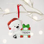 Personalised Polar Bear Christmas Decoration, thumbnail 1 of 5