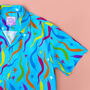 Fun Worm On A String Pattern Button Up Hawaiian Shirt, thumbnail 2 of 8