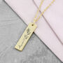 Personalised Birth Flower Bar Necklace, thumbnail 5 of 7