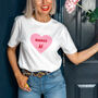 Married Af 'Heart' Wedding Or Anniversary T Shirt, thumbnail 2 of 4