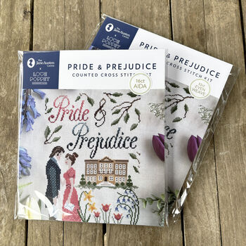 Pride And Prejudice Modern Cross Stitch Kit, 2 of 4