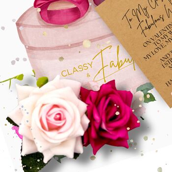 Luxury Personalised 50th 3D Birthday Card For Her Pink Heel Scented Handmade, 7 of 11