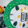 Colourful Punch Needle Christmas Wreath, thumbnail 8 of 10