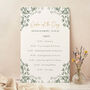 Botanical Wedding Order Of The Day Sign, thumbnail 1 of 3