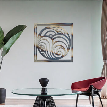 Abstract Metal Ocean Wave Wall Hanging Decor Gift For Home, 8 of 11