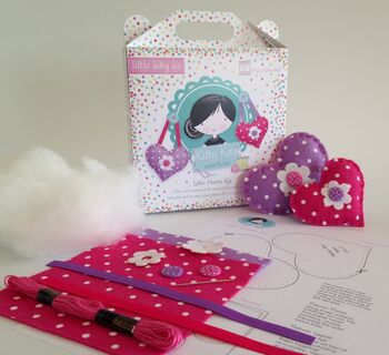 Activity Sewing Craft Kit Spotty Hearts, 2 of 6