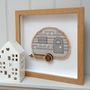 3D Fabric Caravan With Oak Personalised Wheel And Tow, thumbnail 2 of 2