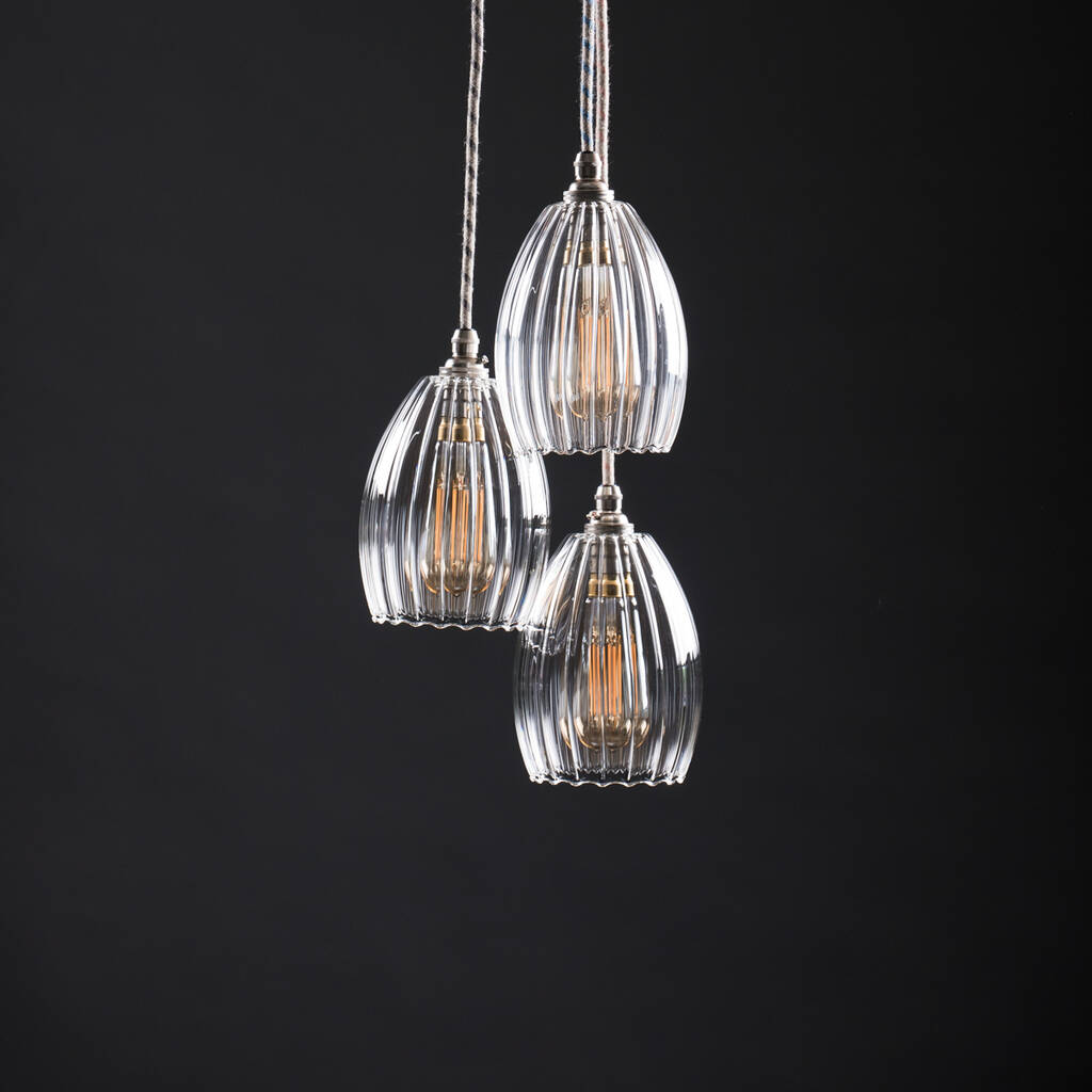 clear glass cluster pendant light