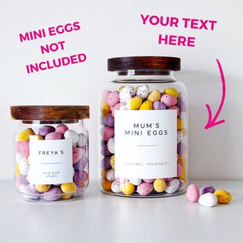 Mini Egg Storage Jar With Personalised Label, 2 of 11