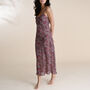 Long Slip Nightie In Red And Black Ditzy Print, thumbnail 3 of 5