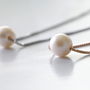 Sterling Silver Floating Pearl Necklace, thumbnail 3 of 6