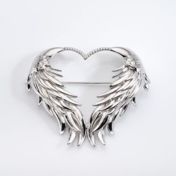Luckenbooth Heart Sterling Silver Brooch, 2 of 3