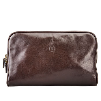 Luxury Italian Leather Washbag. 'The Raffaelle', 3 of 12
