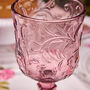 Lucena Embossed Amythest Wine Glass, thumbnail 2 of 4