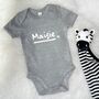 Personalised Name Baby Grow With Star, thumbnail 7 of 9