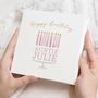 Personalised Auntie Birthday Card With Pink Cake, thumbnail 1 of 7