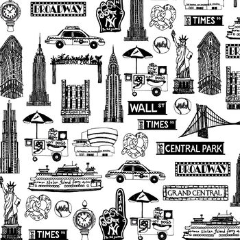 New York Illustrated Black And White Print, 5 of 7
