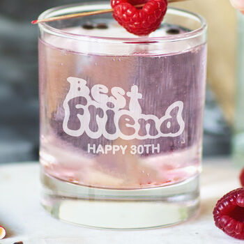 Personalised Best Friend Birthday Glass, 2 of 6